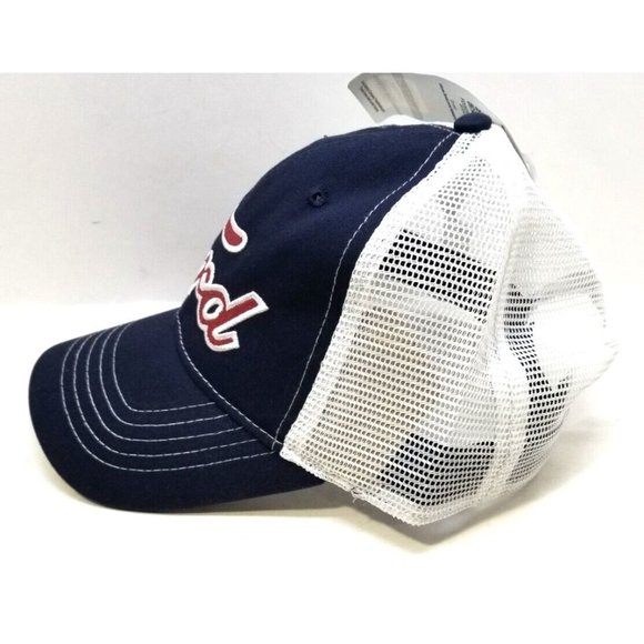 Realtree APG Dark Blue Trucker Hat Cap Red-White FORD & White Mesh NOS NEW (J3) - Picture 5 of 7